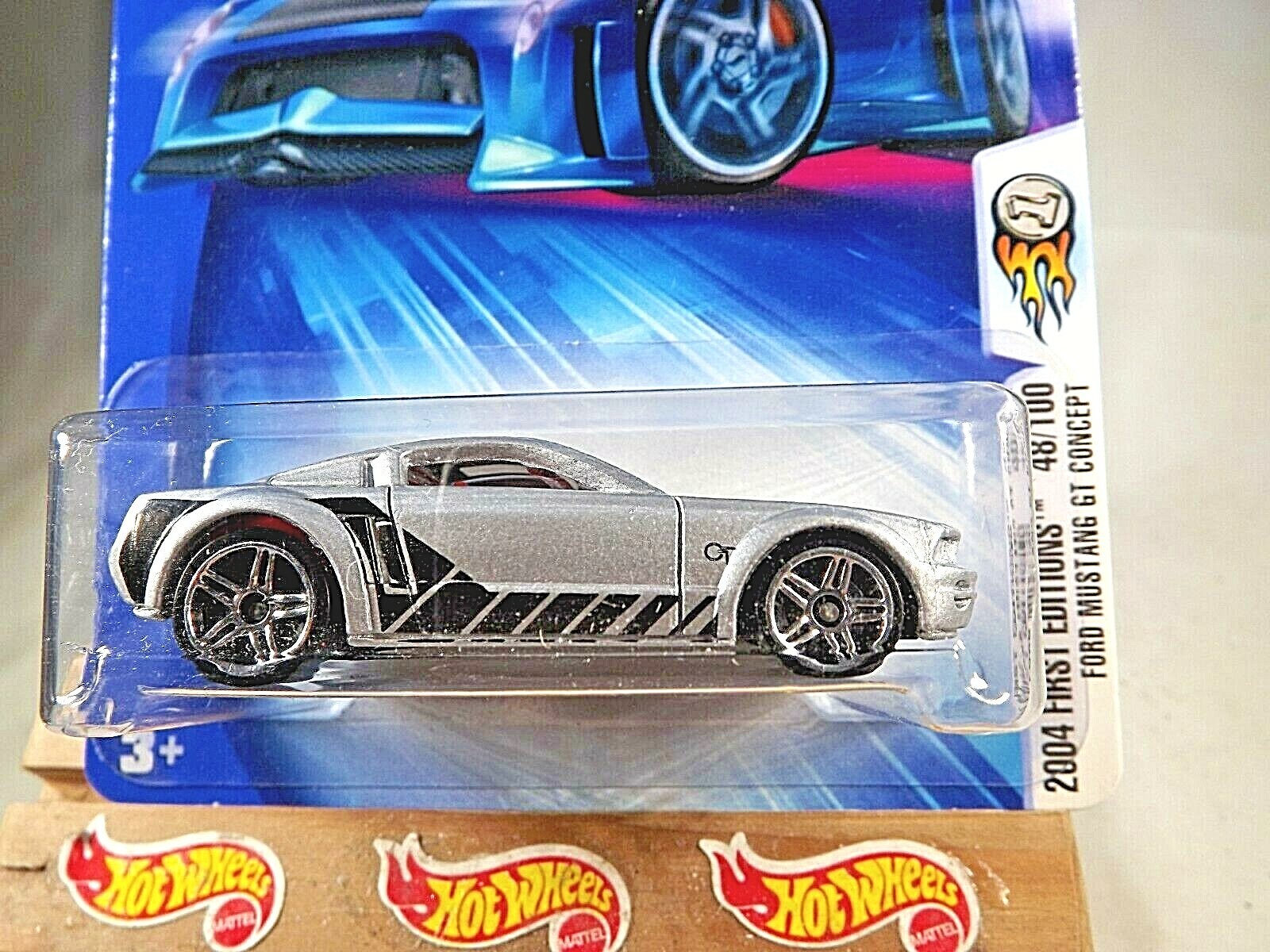 2004 Hot Wheels #48 First Editions 48/100 FORD MUSTANG GT CONCEPT Silver w/Pr5Sp