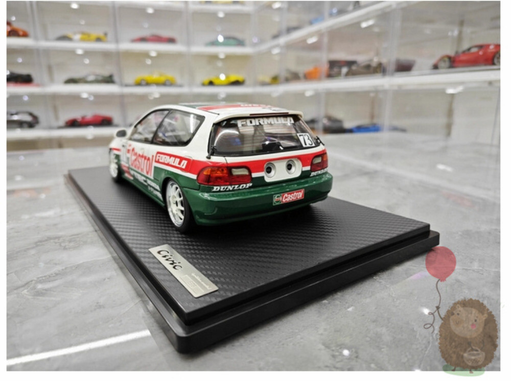 IG 1/18 Honda CIVIC EG6 #73 Resin model Diecast Model Car Simulation Boys Gifts