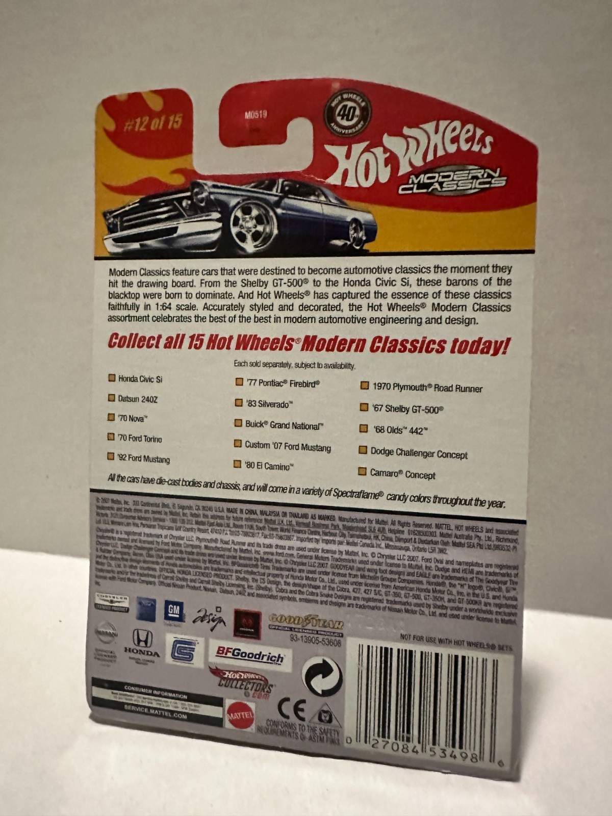 Hot Wheel Modern Classics 12 of 15 – 67 Shelby GT-500 – Blue -w/Protector