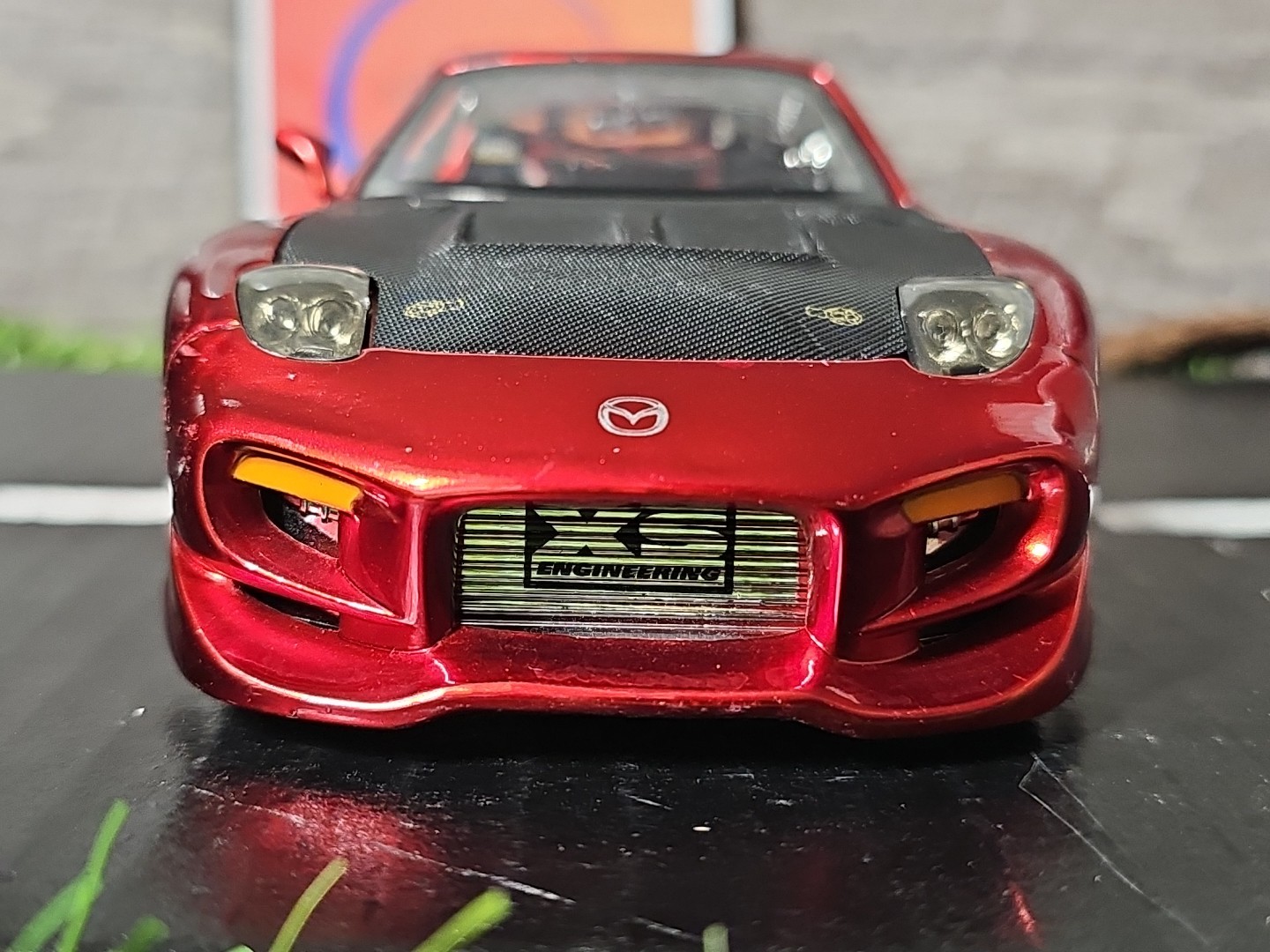 Jada Import Racer Rare Red Mazda RX-7 1:24 Scale Diecast Car NO BOX