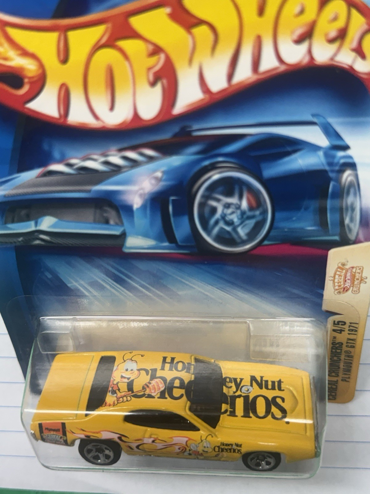Hot Wheels 2003 – 1971 Plymouth GTX #116 Cheerios Cereal Crunchers – New #B3837