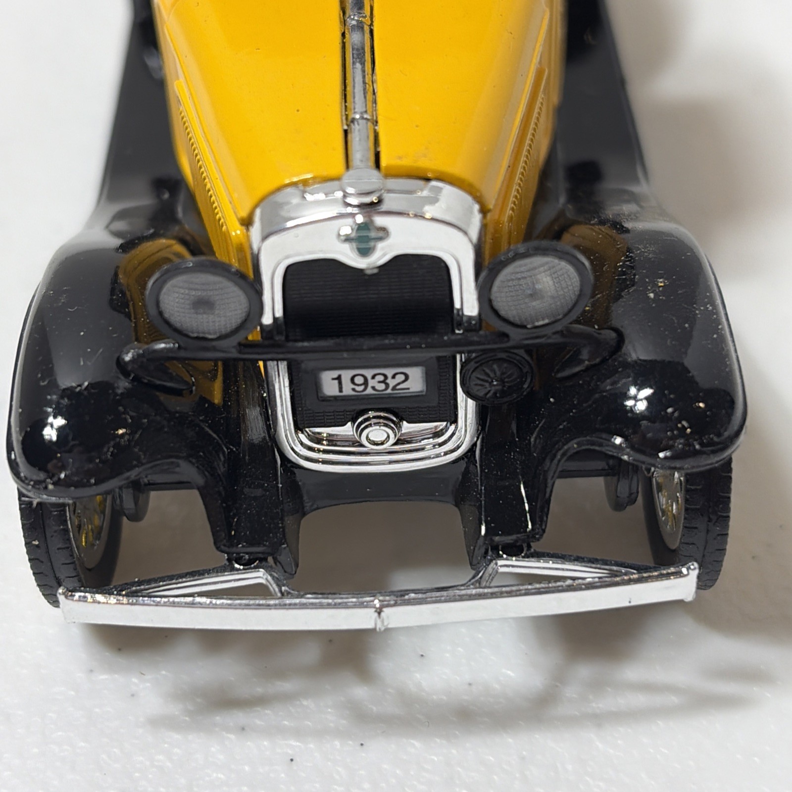 1932 Chevy Open Cab Pickup Diecast Yellow Black Vintage Car Collectible