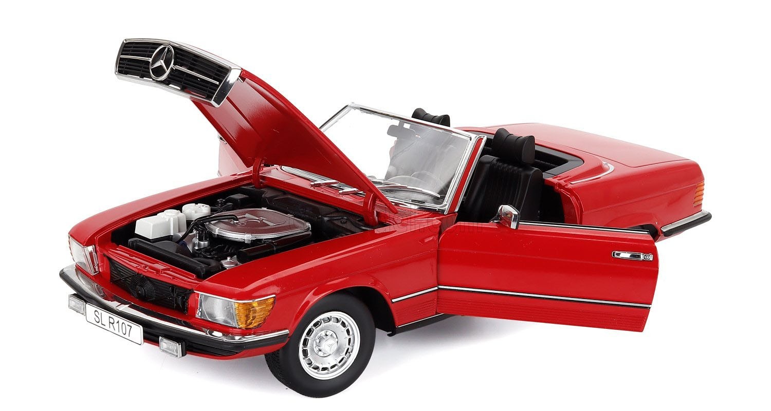 KK SCALE MODELS Mercedes 450 SL R107 European Version 1985 Red 1/12 Scale New!