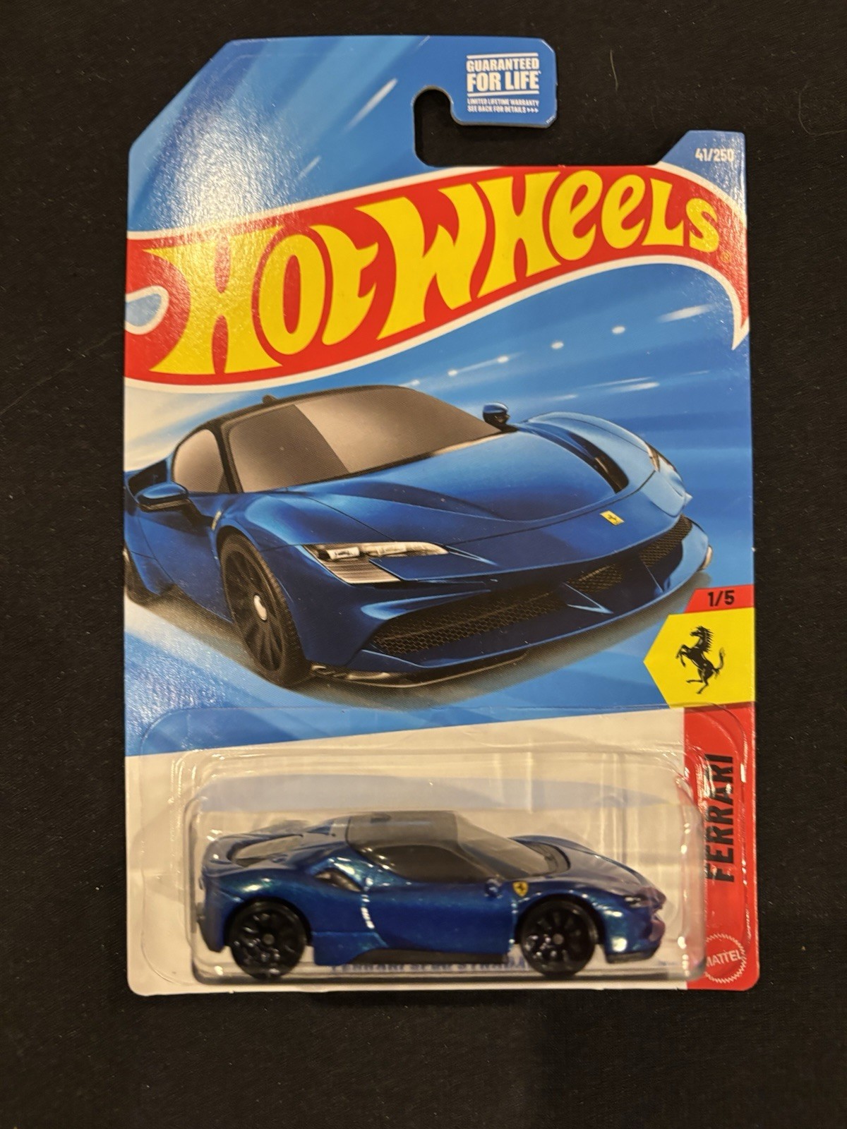 Hot Wheels Ferrari SF90 Stradale 1:64 Blue Black Diecast Car 2025 3-4 Years