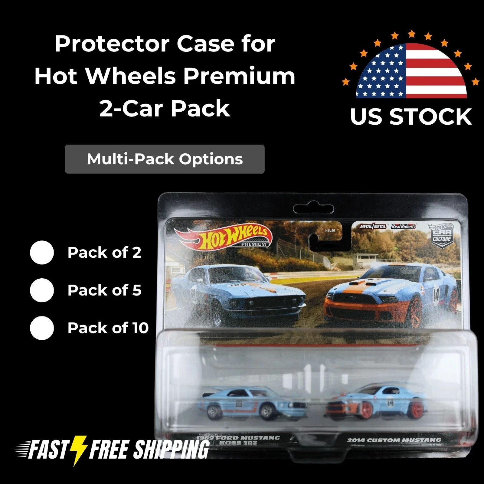 Protector Case for Hot Wheels Matchbox Mainline Premium Team Transport 2 Car