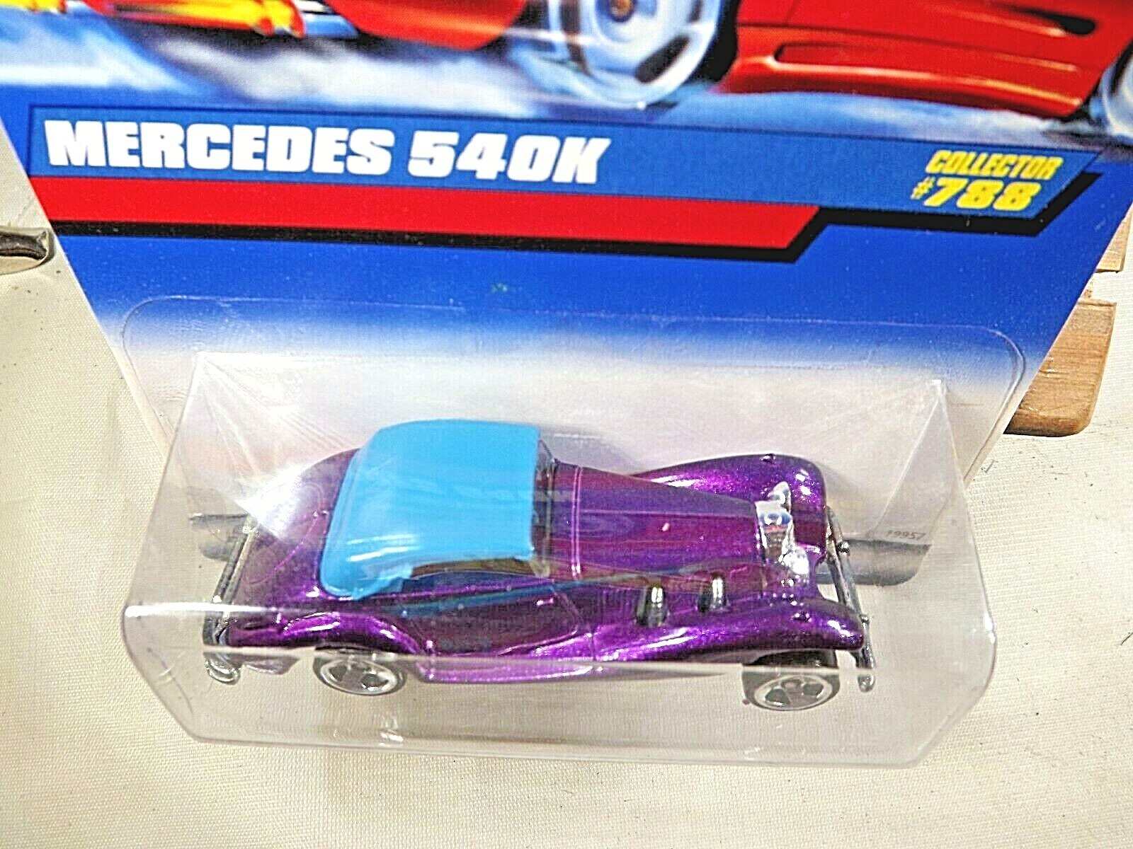 1997 Hot Wheels Mainline/Collector #788 MERCEDES 540K Purple w/3 Spoke Variation