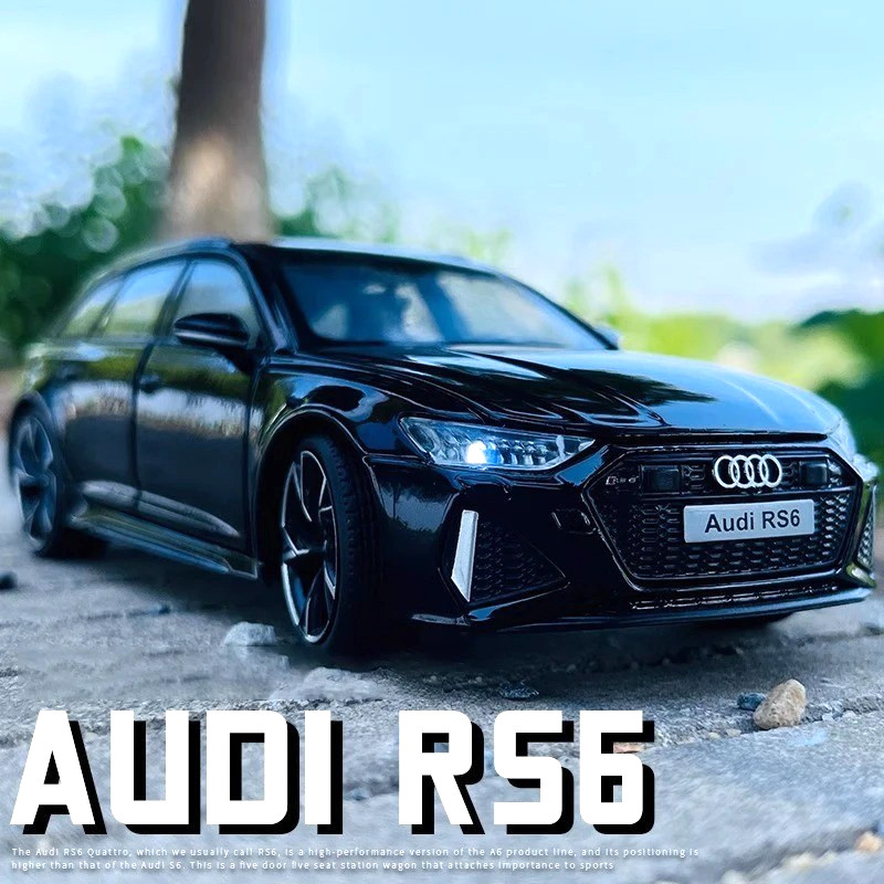 1:32 Diecast Model for Audi RS6 Avant Vehicle Car Toy Sound & Light Toy Gift NEW