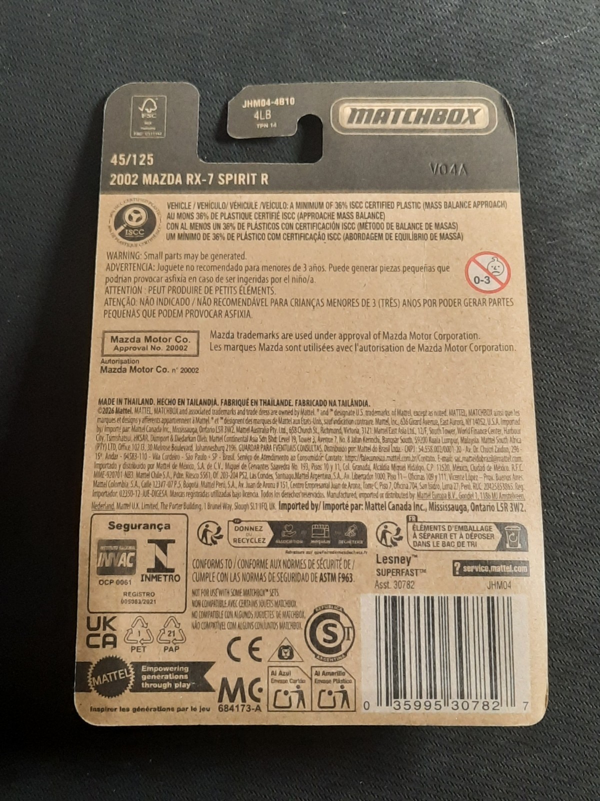 2026 Matchbox 2002 Mazda RX-7 Spirit R