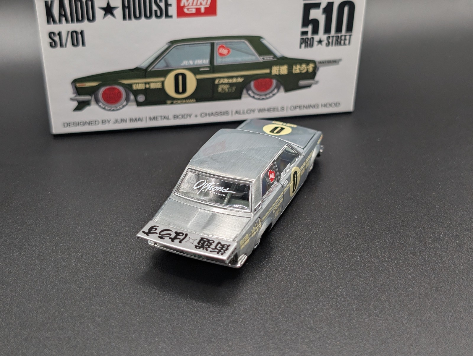 CHASE 1:64 MINI GT Kaido House Datsun 510 Pro Street S1/01 OG Green #001