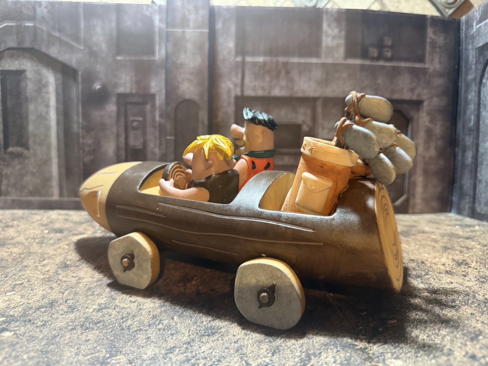 1/16 scale Barney Rubble and Fred Flintstones going golfing