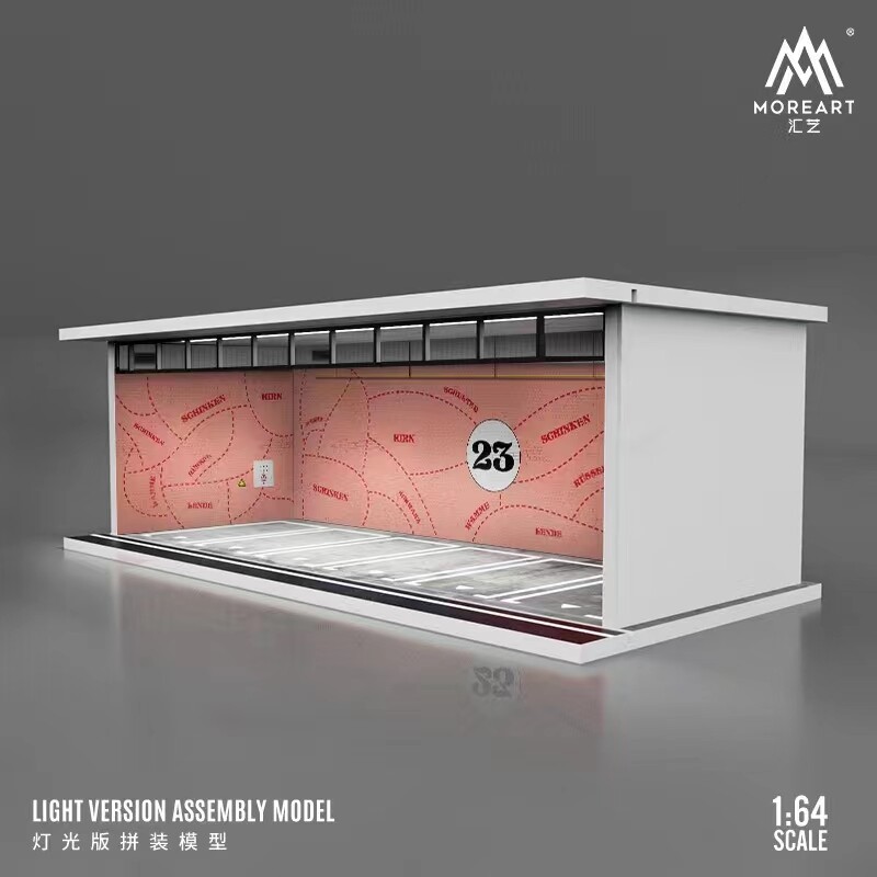 MoreArt 1:64 Assemble Diorama LED Lighting Model Car Station – 4 Versions