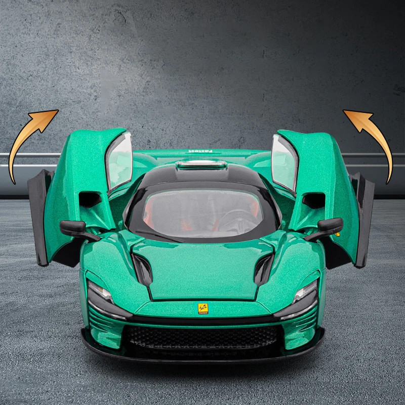 1:32 Ferrari Daytona SP3 Supercar Alloy Diecast Car Model Sound Light Kid’s gift
