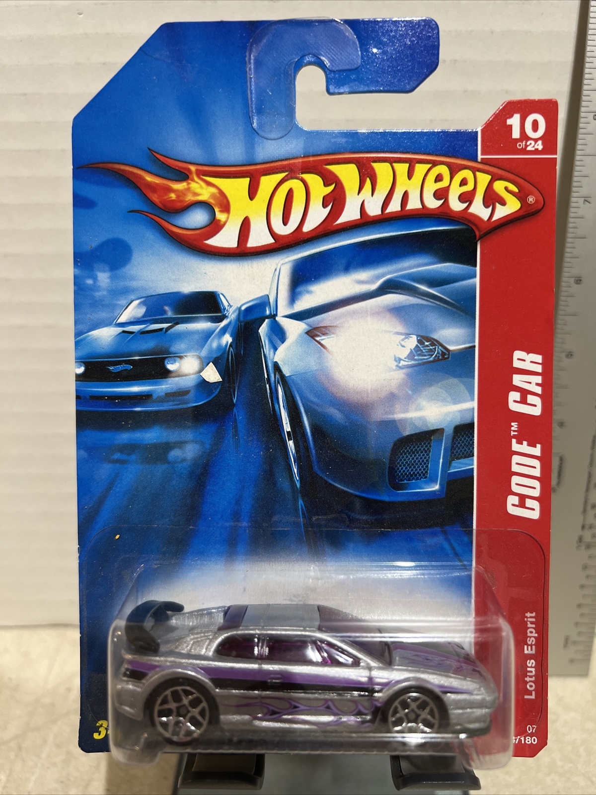 2007 Hot Wheels #94 Code Car 10/24 LOTUS ESPRIT Silver Variant w/Chrome 5Y Spoke