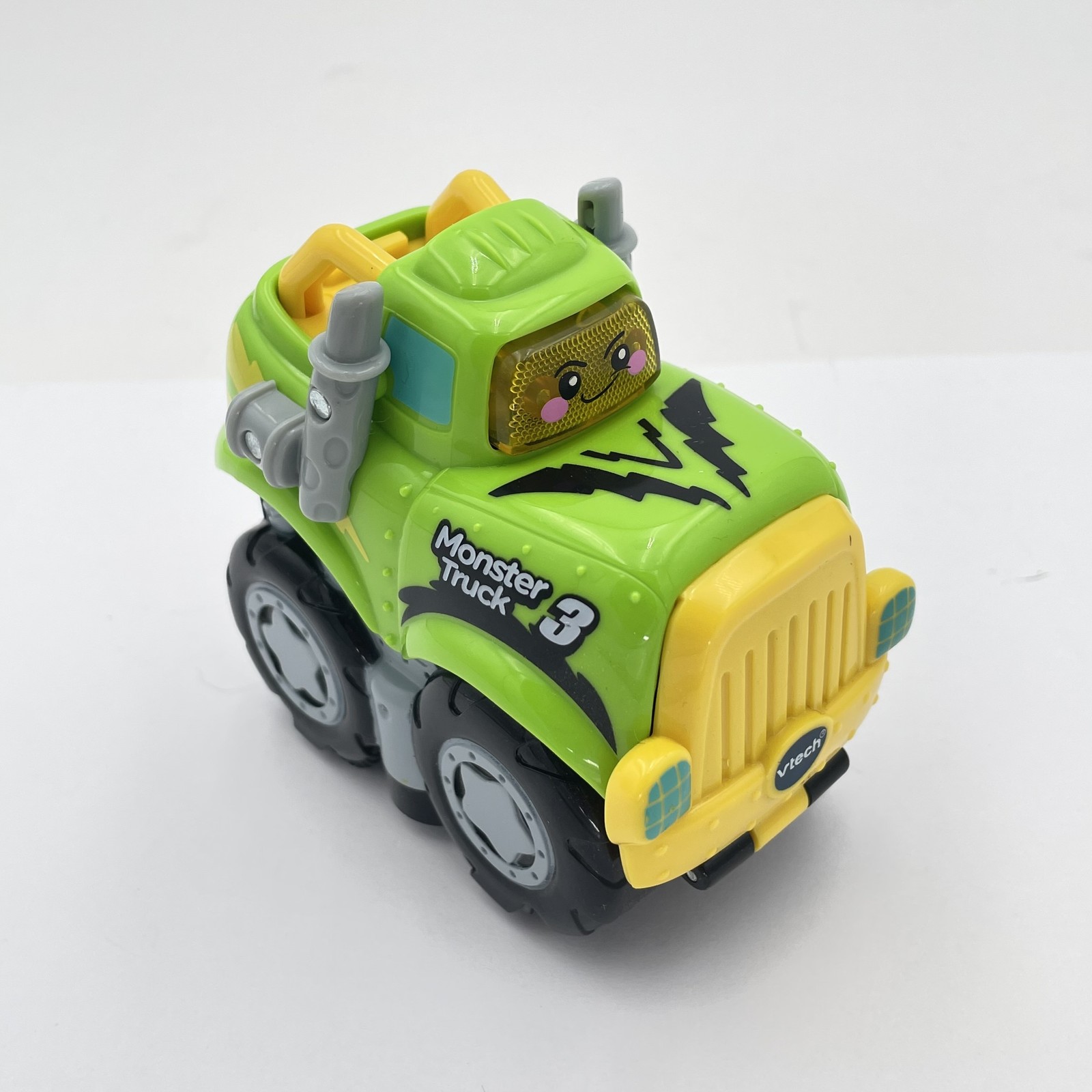VTech Monster Truck 3 Green Yellow Toy Vehicle Sound Light Up Kids Car Works