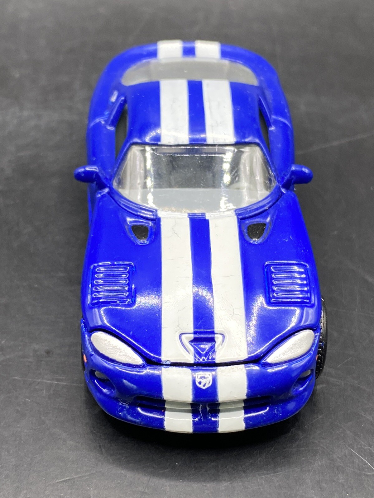 Racing Champions Dodge Viper Real Raiders Blue White Stripes Collectible Toy Car