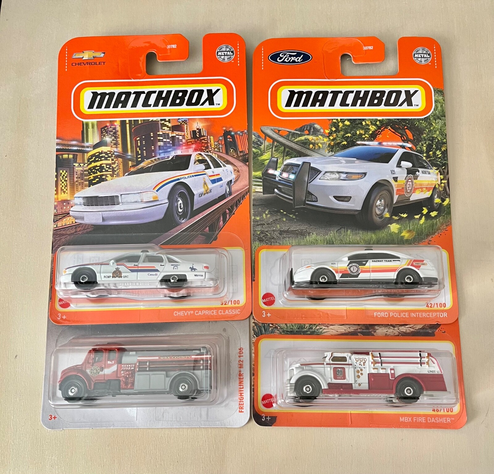 Matchbox Police & Fire Lot of 4 New