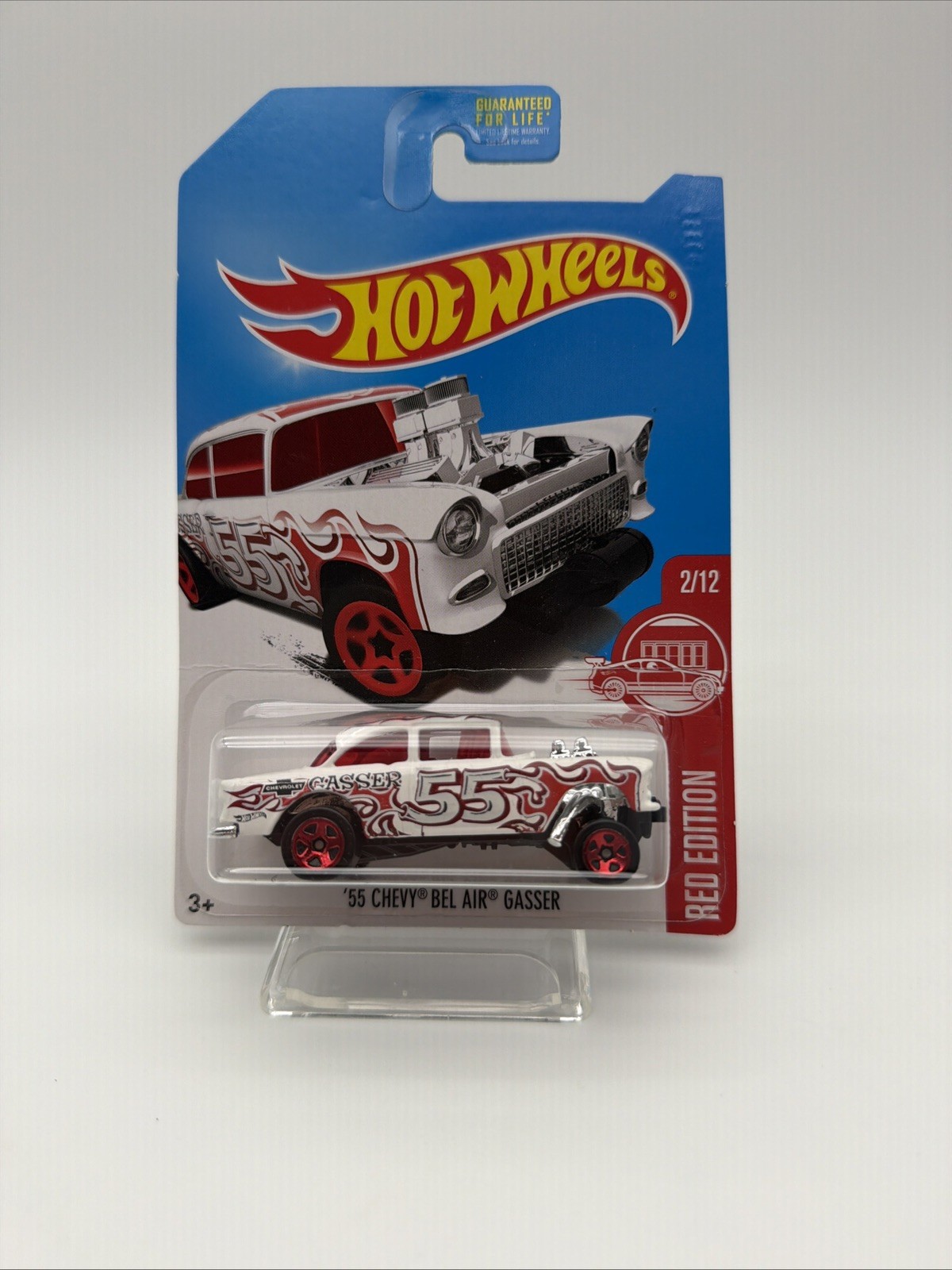 2016 Hot Wheels Target Exclusive Red Edition WHITE 55 CHEVY BEL AIR GASSER 2/12