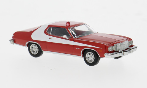 BREKINA 1976 GRAN TORINO RED / WHITE STARSKY & HUTCH HO 1/87 PLASTIC