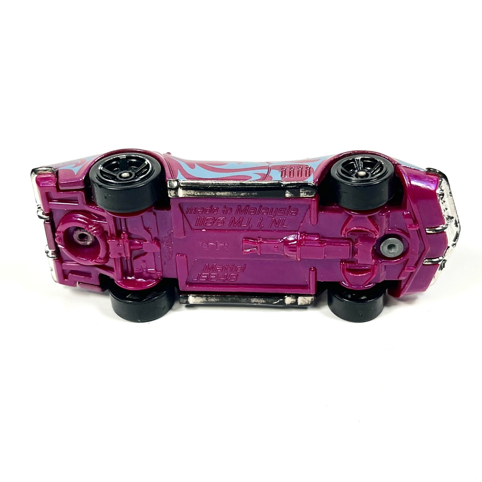 Hot Wheels 69 Corvette Pearl Purple Blue Flames HW Workshop Heat Fleet Loose