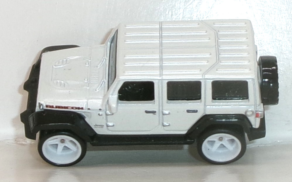 LOOSE 2020 MATCHBOX 1:64 WHITE ’18 JEEP WRANGLER JL WHEEL SWAP REAL RIDERS