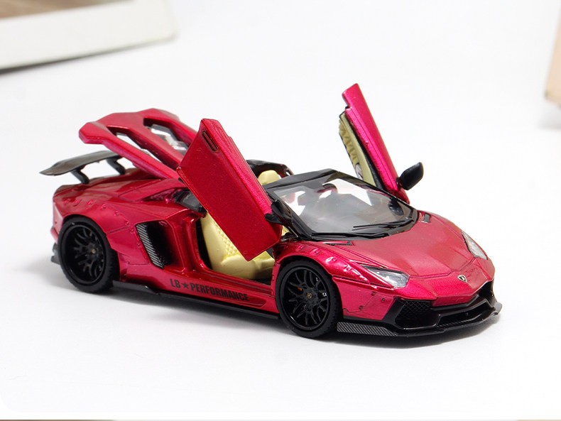 RM 1:64 Purple Aventador LP700-4 Sports Model Diecast Metal Car
