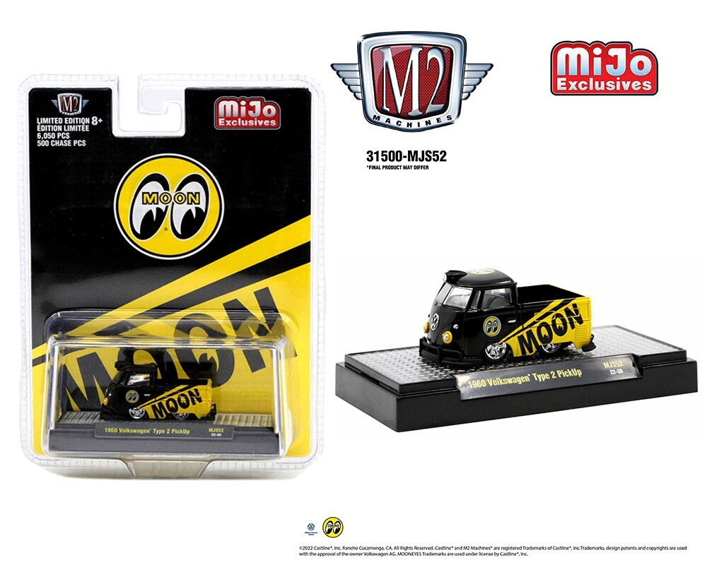 M2 Machines 1:64 1960 Custom Volkswagen Short Pickup Mooneye’s 31500-MJS52