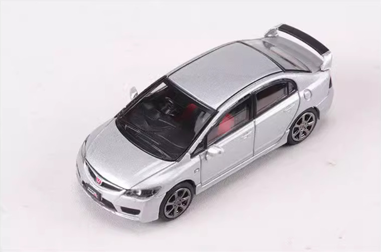 DCT 1/64 Scale Honda Civic TYPE R FD2 Silver Color Diecast Alloy Model Car Gifts