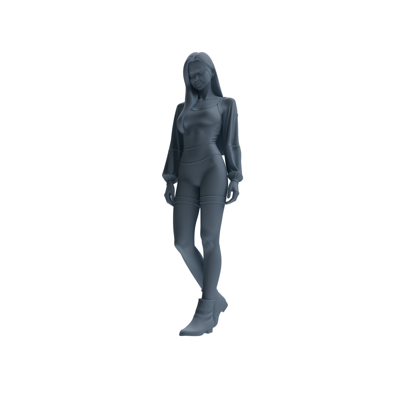 MRY-SFW 1/64/87/160 Fashion Girl Figure Modern HO N Scale Miniature Diorama