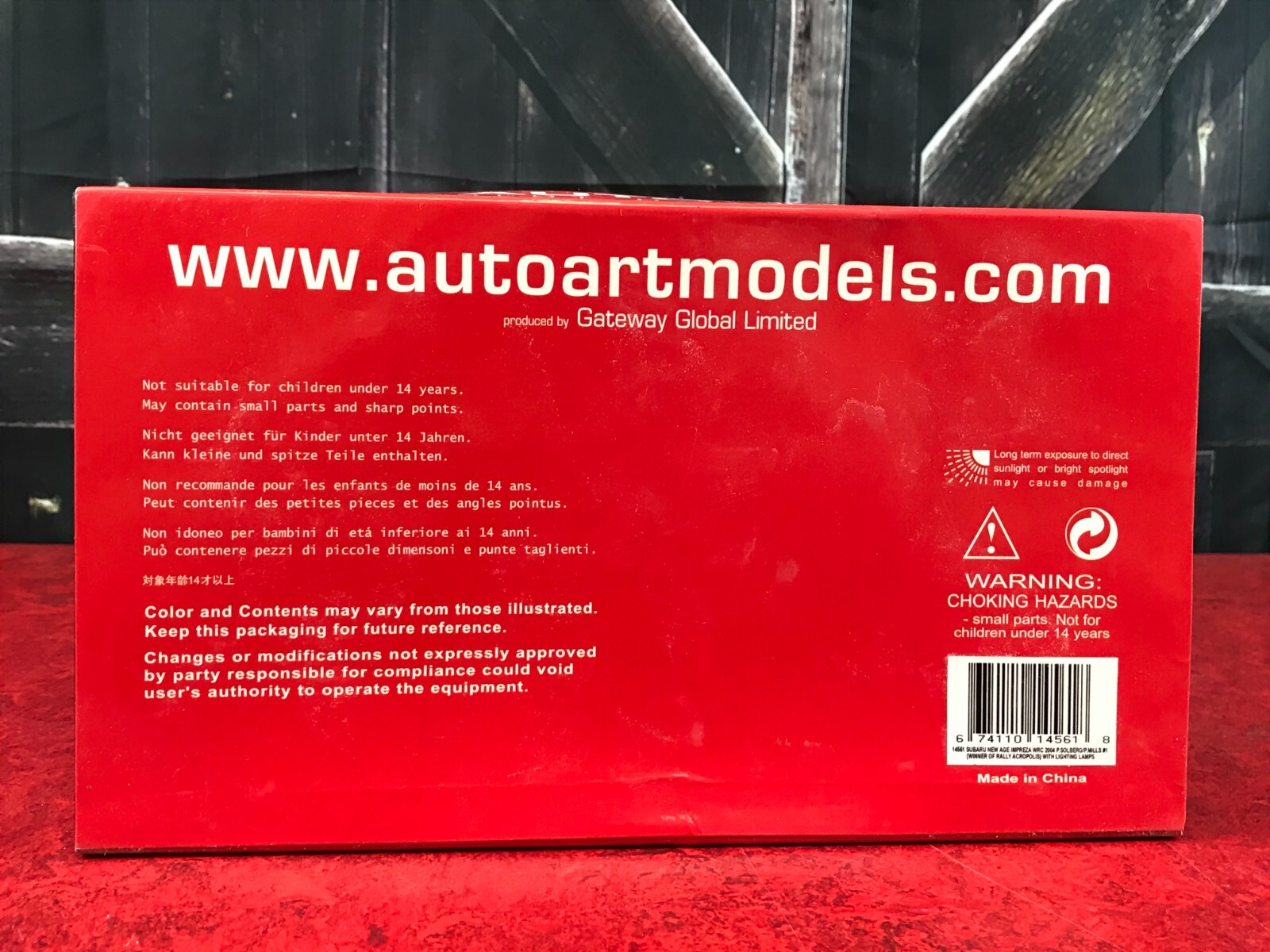 NEW IN BOX Diecast Car Autoart Slot Racing BLUE 2004 SUBARU IMPREZA WRC 1:24