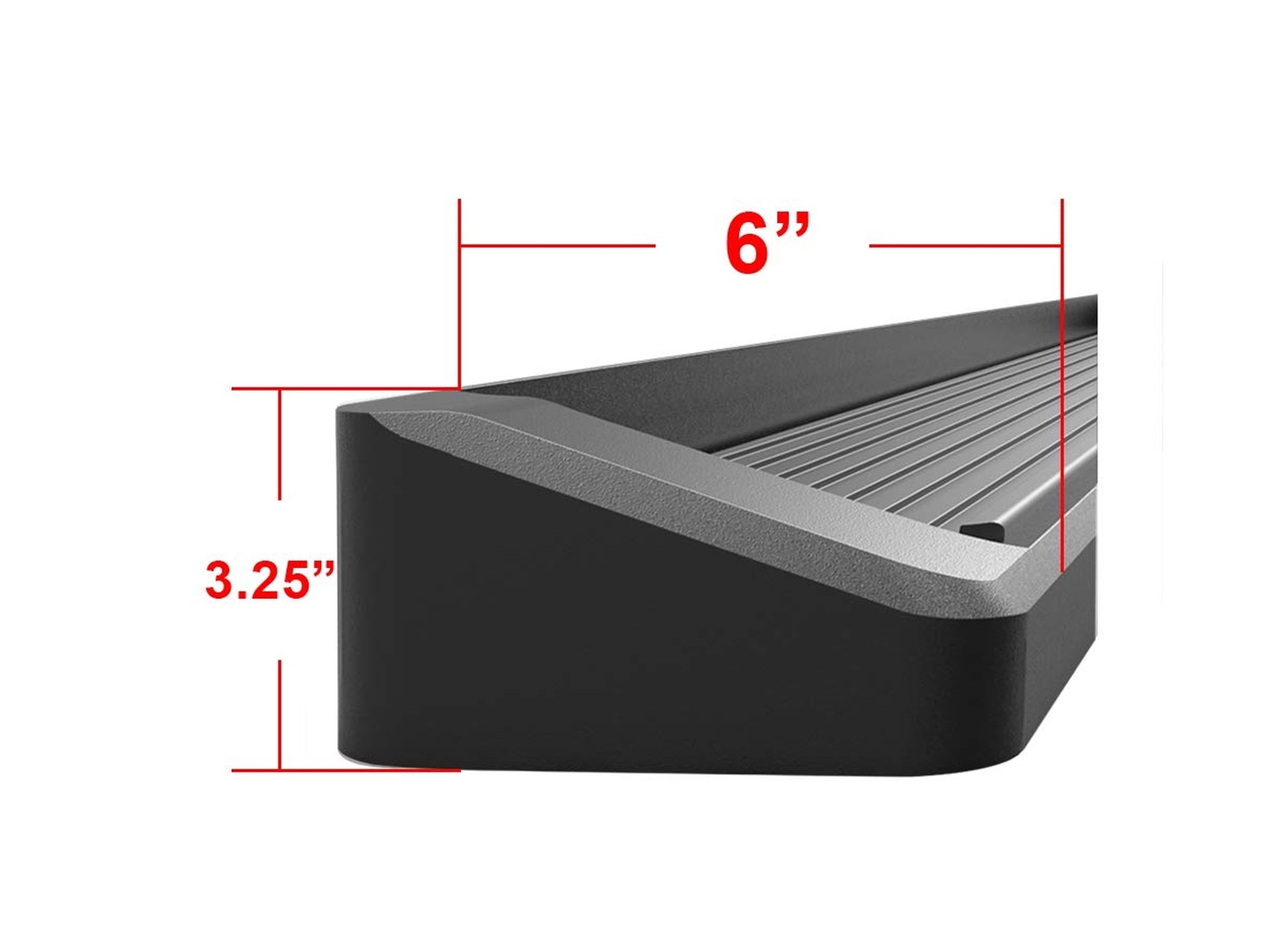 APS Premium 6in Black Running Boards Compatible with Ford Bronco F150 Regular…