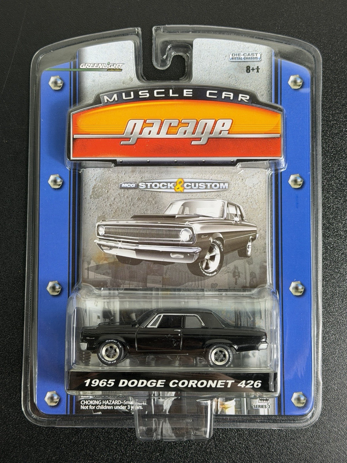 Greenlight Muscle Car Garage 1965 Dodge Coronet 426 2-Door Black 1:64 NIP