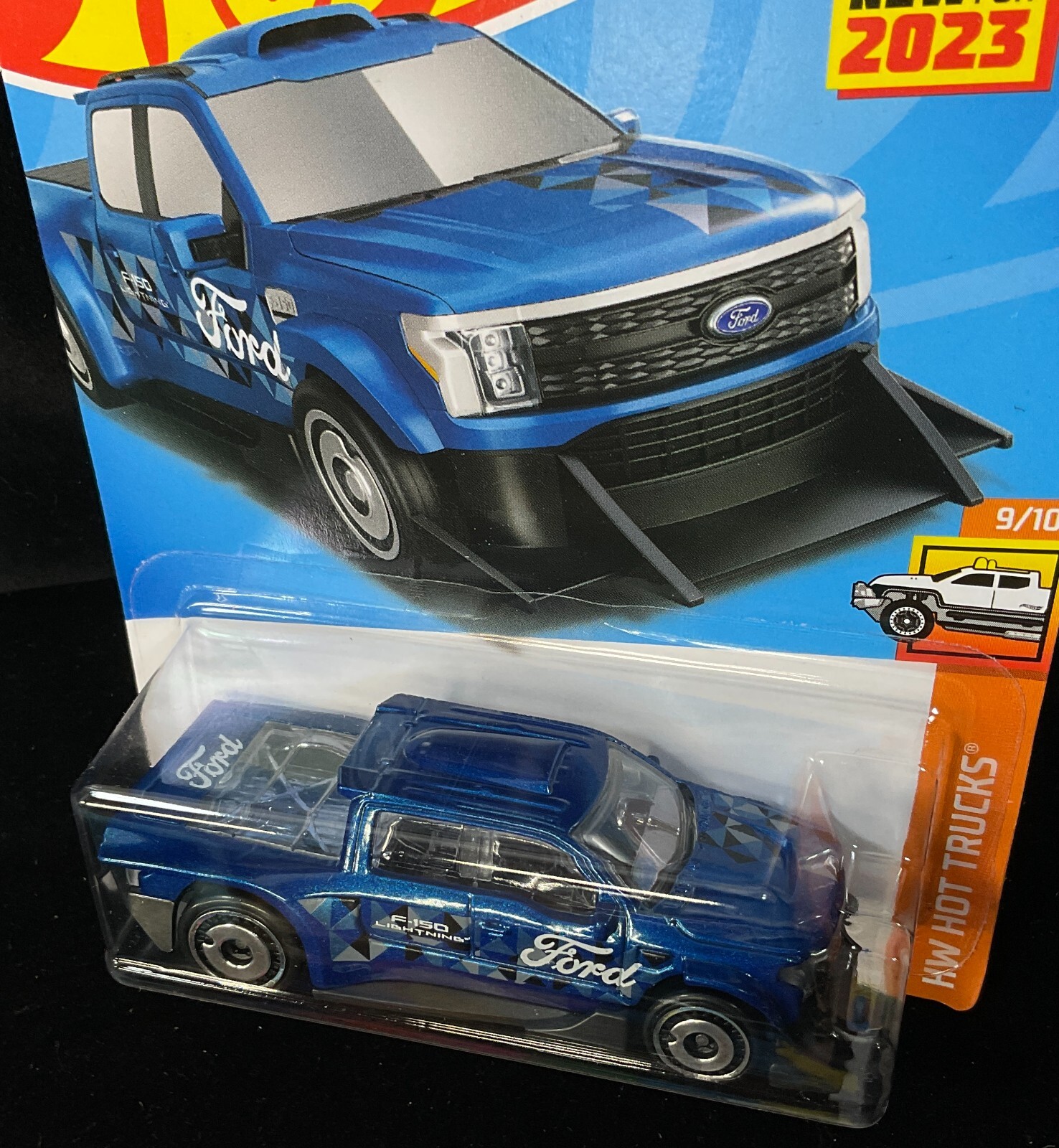 Hot Wheels 2024 Ranger Raptor, F-150 Lightning Custom Blue,Red Trucks,Lot of 3