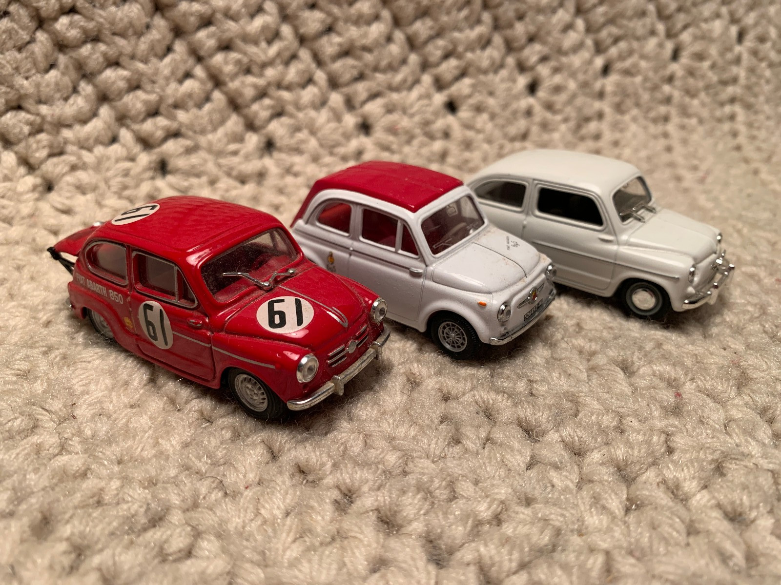Lot Of 3 Classic 1/43 Fiat Abarth Micro Sports Competition Cars Viva Italiano