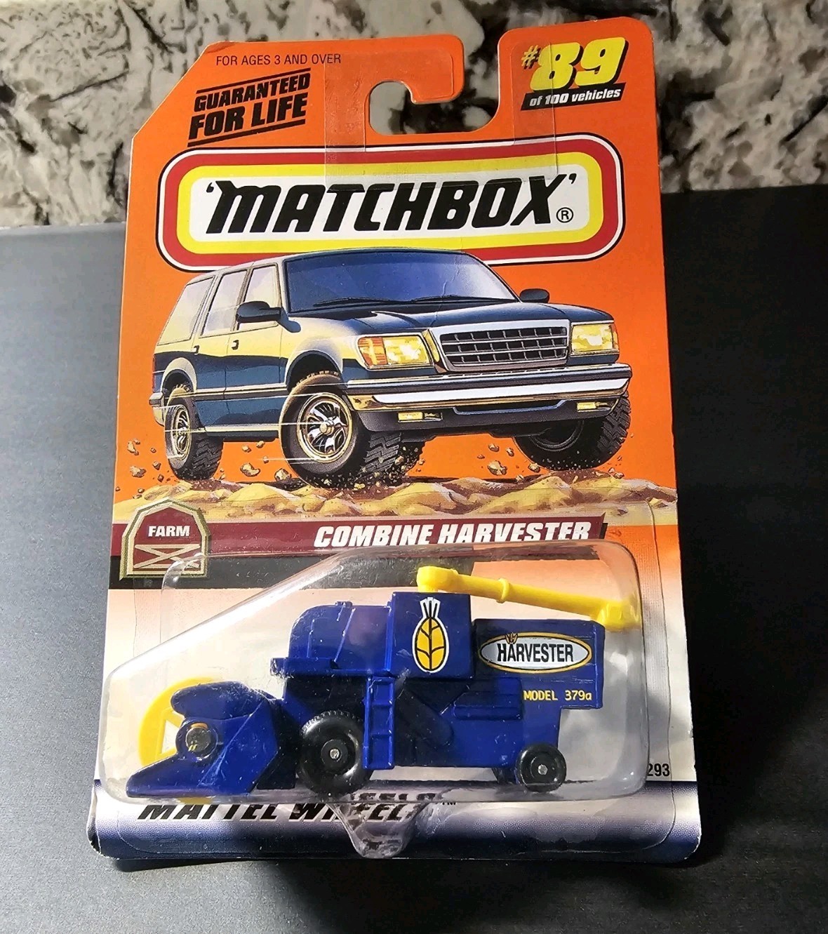 MATCHBOX COMBINE HARVESTER BLUE AND YELLOW #89 of 100 vehicles