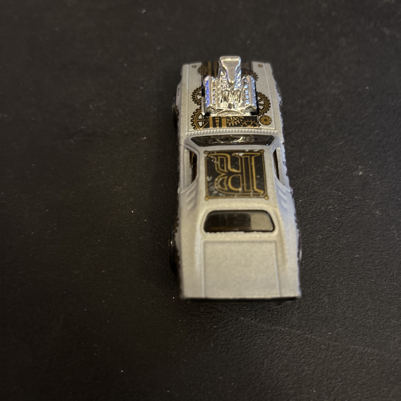 Hot Wheels 2015 Rodger Dodger Rare Steam Punk Flat Silver Gold Rims Original 111