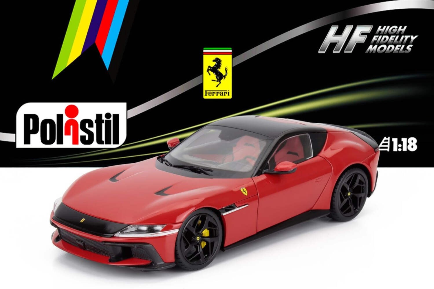 Polistil 2024 Ferrari 12Cilindri Rosso Corsa (Ferrari Red) High Fidelity 1:18