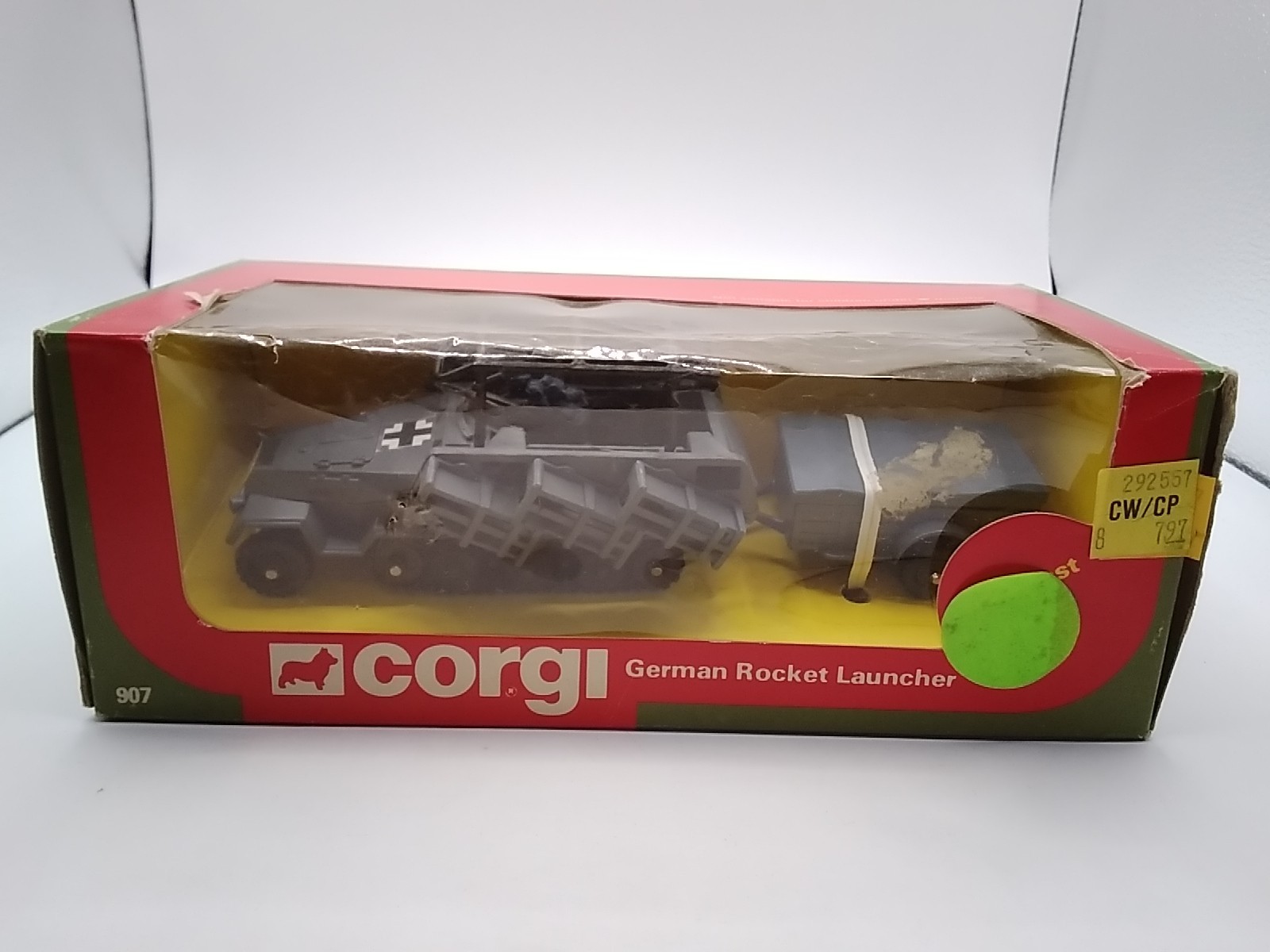 Corgi diecast grey German Rocket Launcher #907 1983 – MIB! (1B)