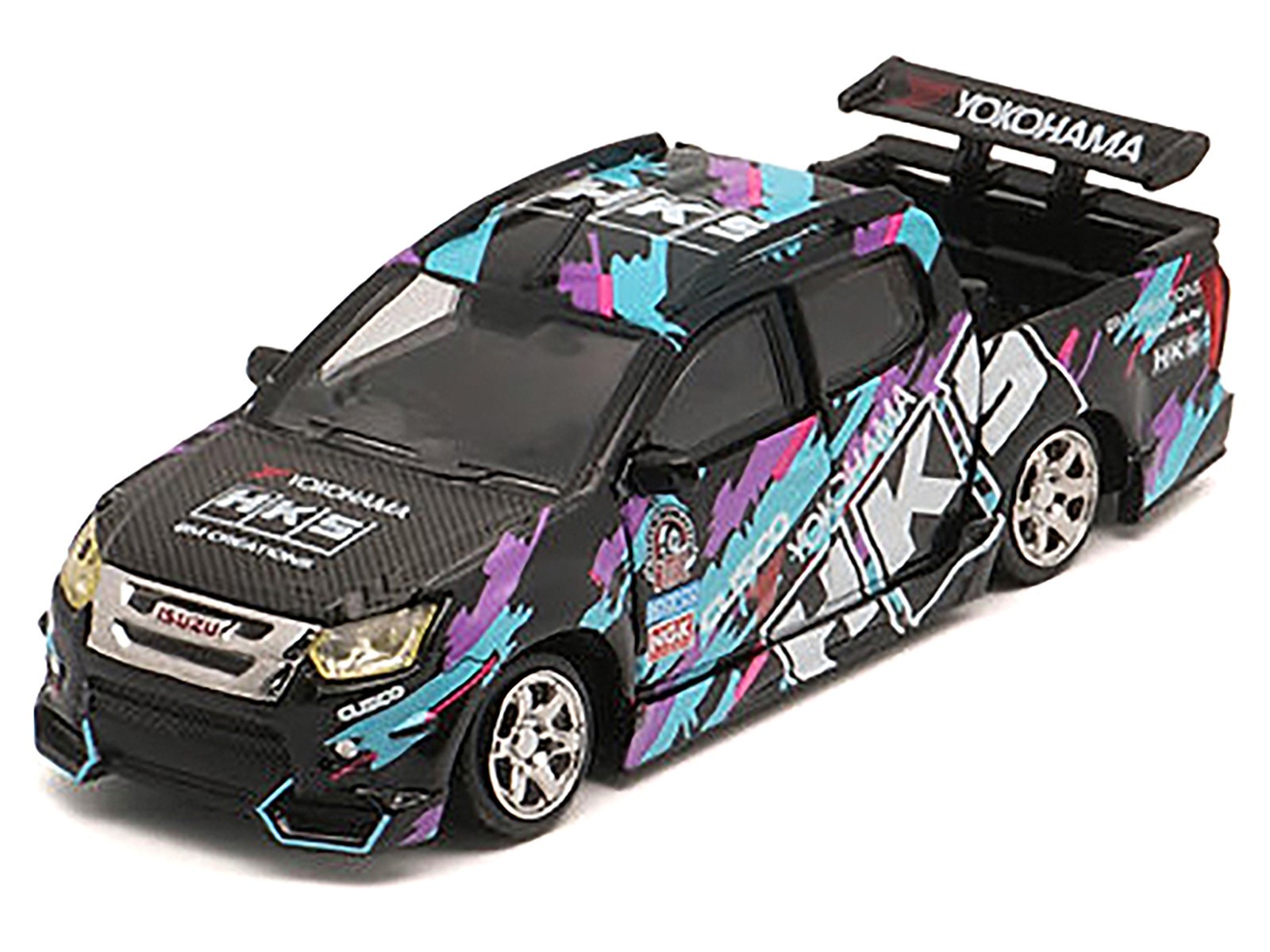 ISUZU D-MAX LOWRIDER PICKUP RHD HKS “TDE 2025” 1/64 BY BM CREATIONS 64B0463