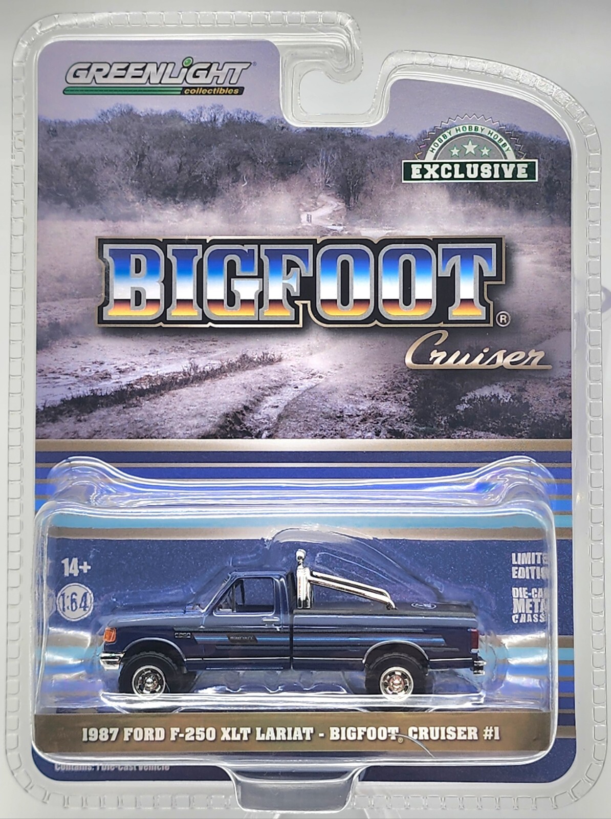 GREENLIGHT HOBBY EXCLUSIVE 1987 FORD F-250 XLT LARIAT 4X4 BIGFOOT CRUISER #1