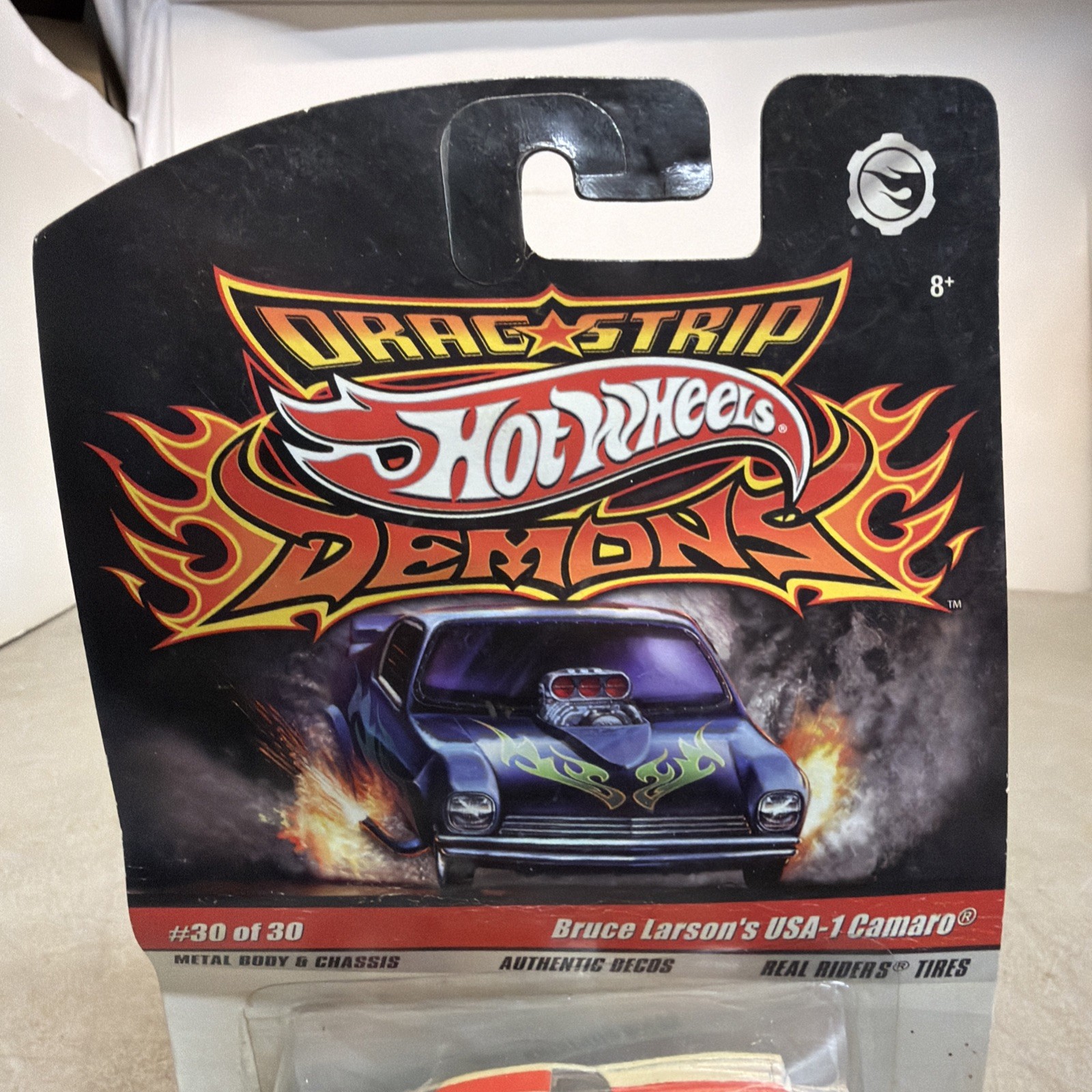 HOT WHEELS – DRAG STRIP DEMONS BRUCE LARSON USA-1 CHEVROLET CAMARO FUNNY CAR