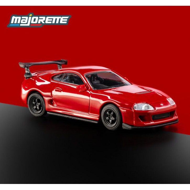 NEW 2026 Majorette Collection Series *1995 TOYOTA SUPRA* Red Coupe Plastic Case