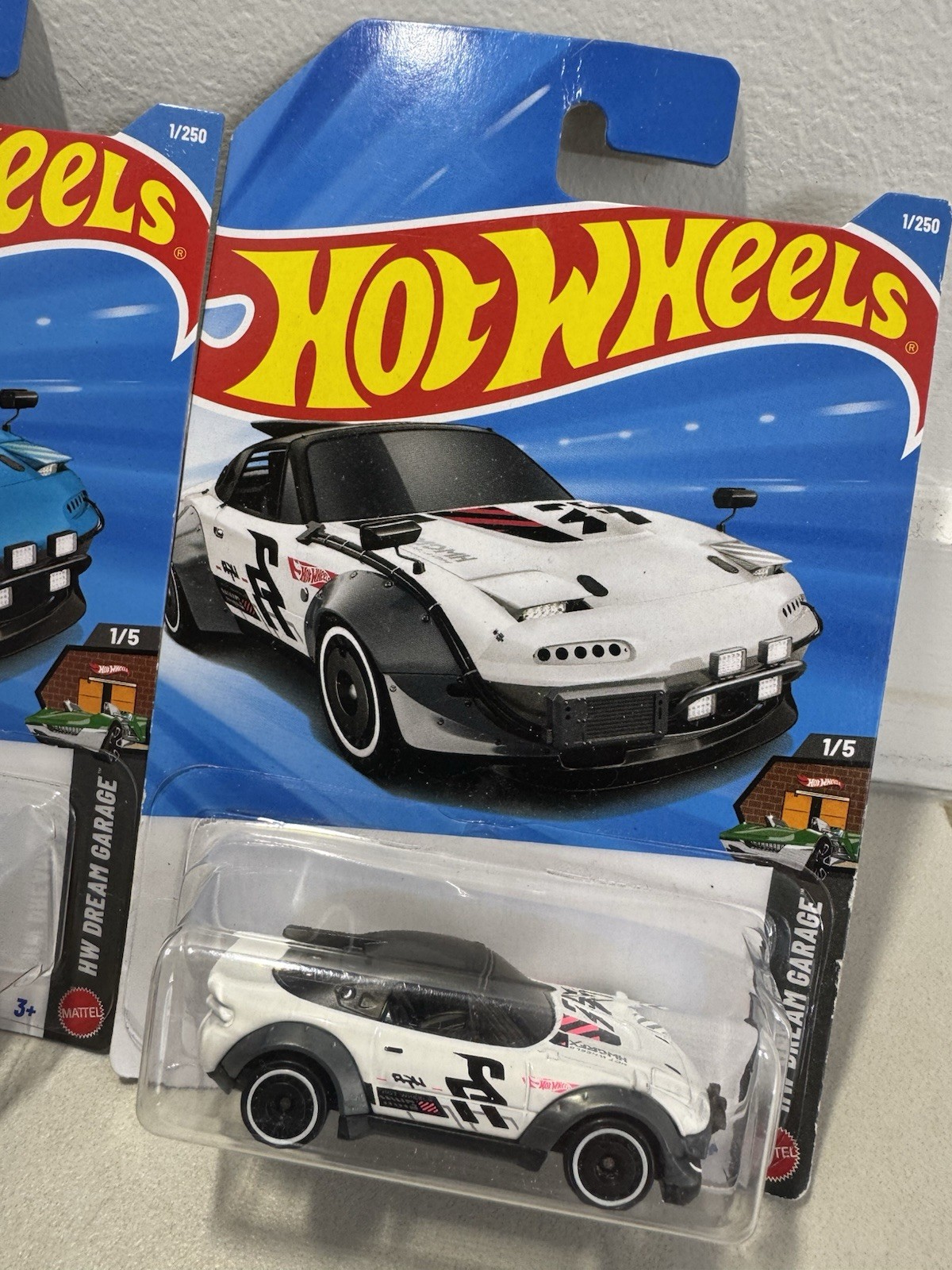 Hotwheels Mazda MX-5 Miata White Blue Grey Hard Top Lot Of 3 Variations Mx5