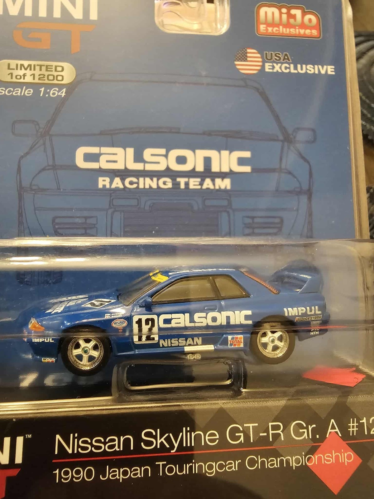 MINI GT 165 Nissan Skyline GT-R (R32) Gr. A #12 Calsonic 1990 Japan Touringcar C