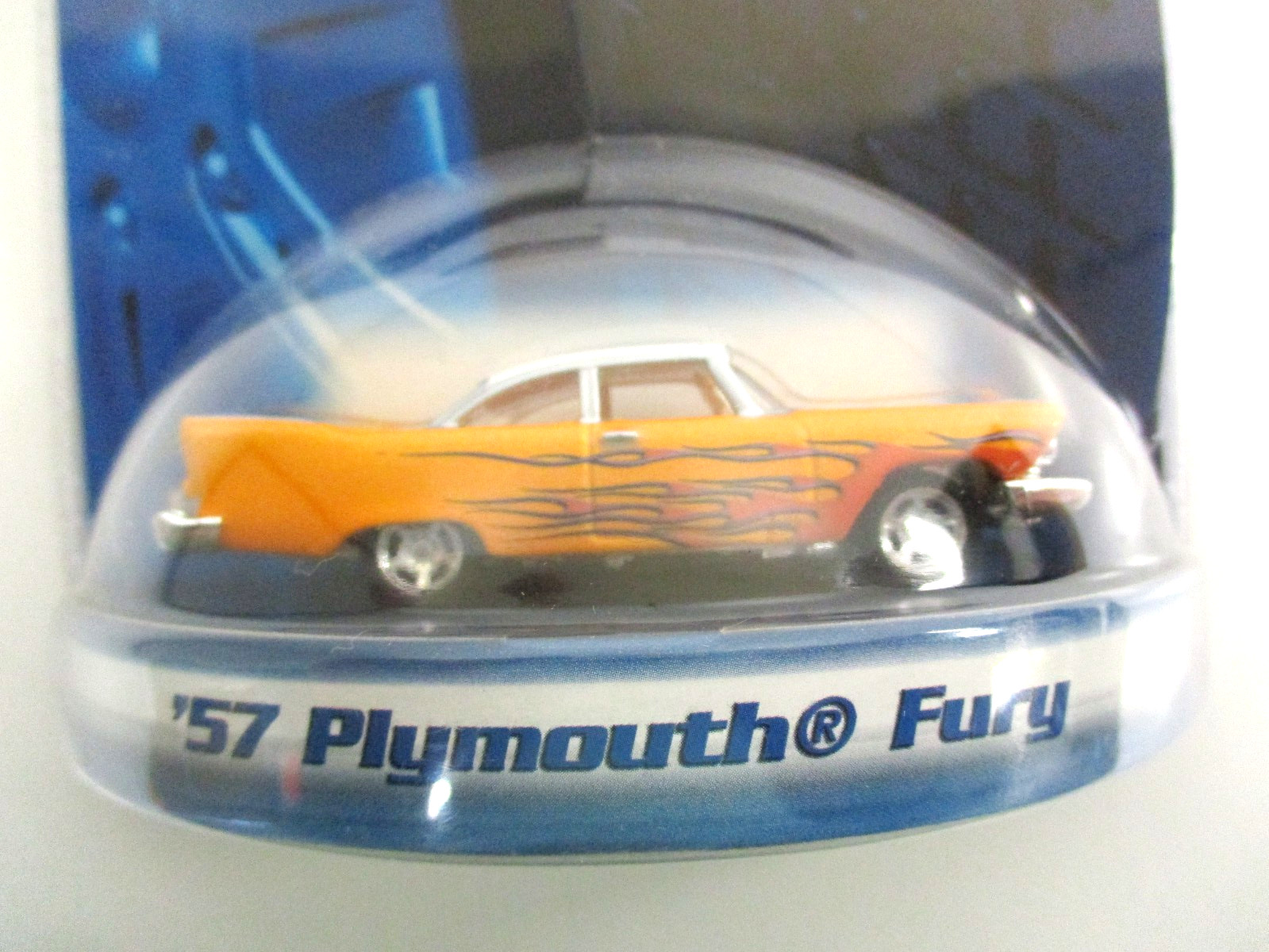 HOT WHEELS – REAL RIDERS – CUSTOM 1957 PLYMOUTH FURY – FLAMES – 1/64
