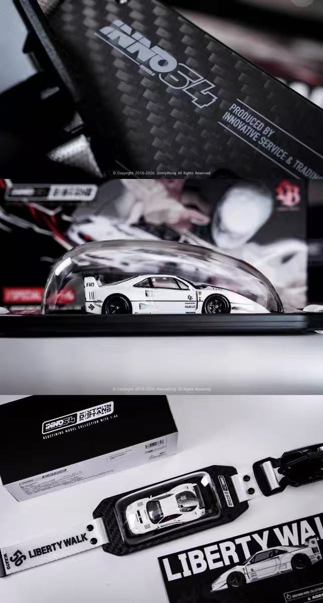 INNO64 D/STANS LB F40 White HEC 2026 Limited Wearable Model Car Sealed