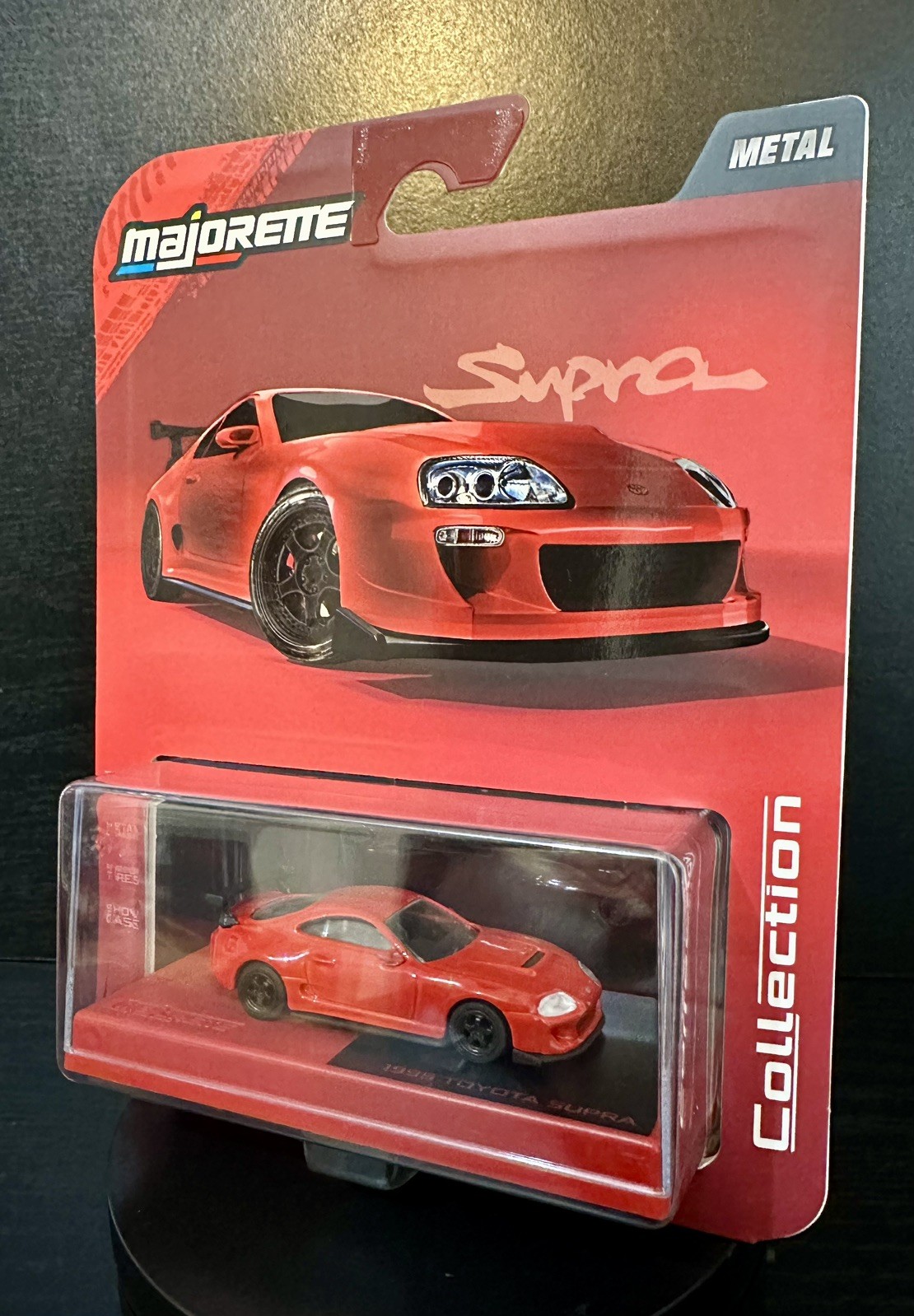 NEW 2026 Majorette Collection Series *1995 TOYOTA SUPRA* Red Coupe Plastic Case