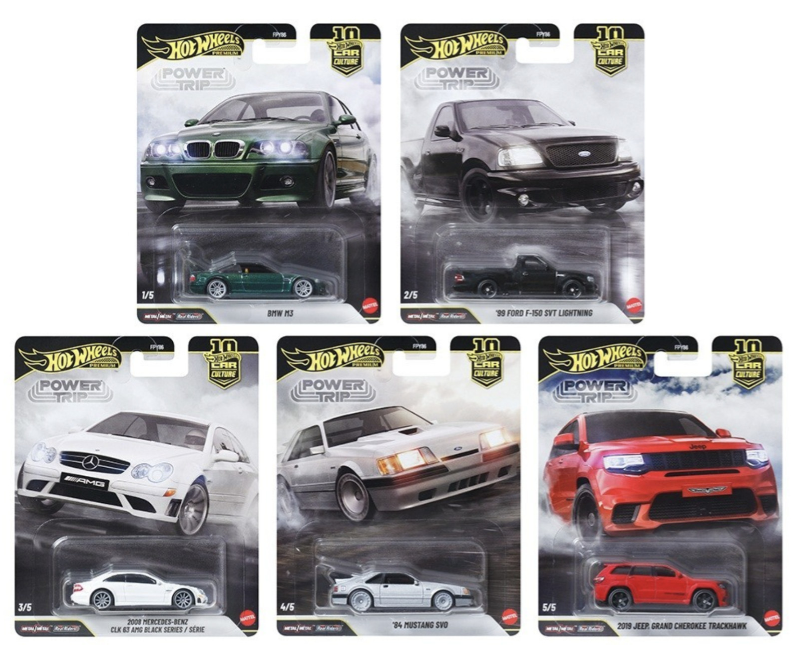 NEW Hot Wheels 2026 Car Culture R “Power Trip” 5 Cars Set, FPY86-961R ***
