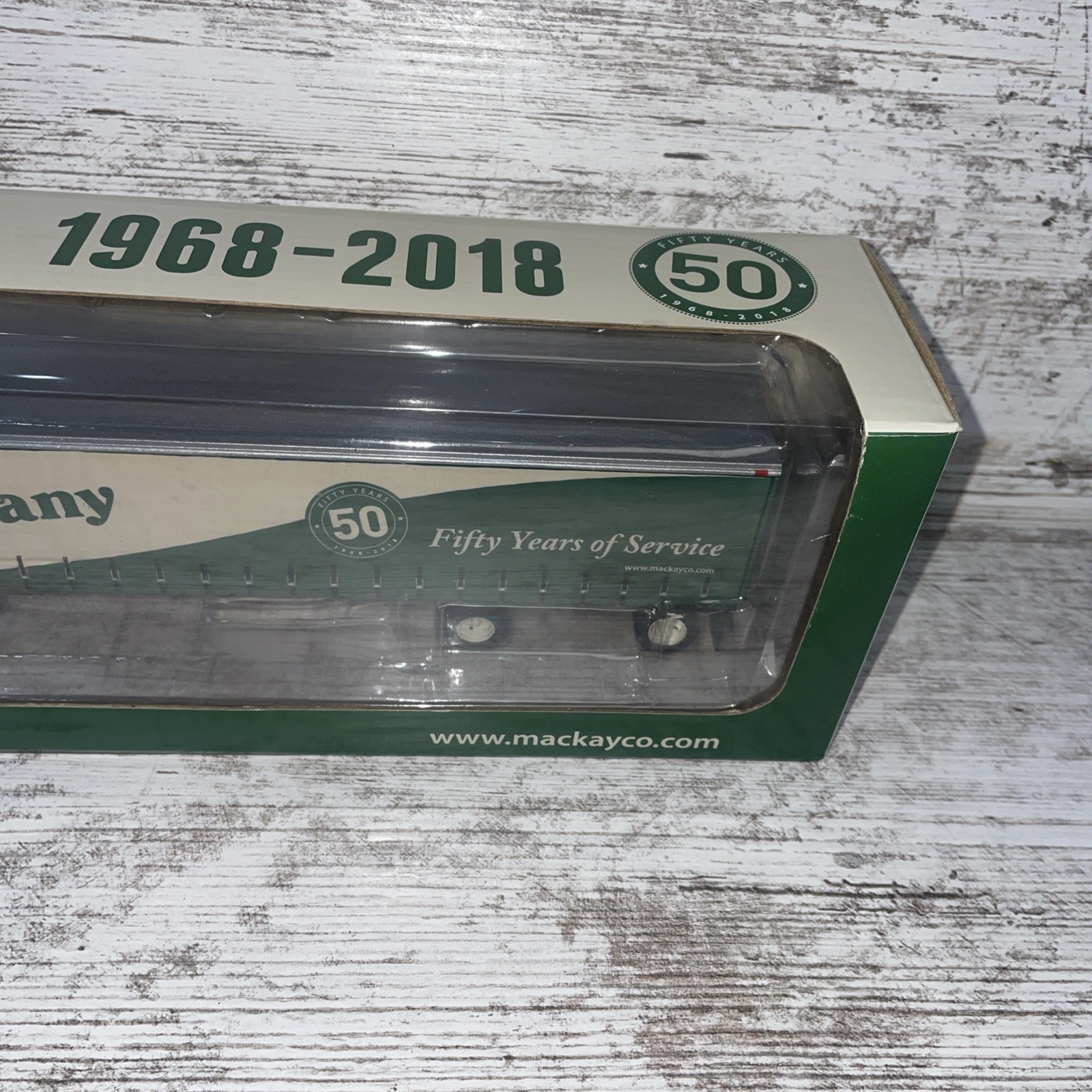 MACKAY & CO MACK R-MODEL W SIDE CURTAIN TRAILER DCP FIRST GEAR 1:64 NIB 69-0379