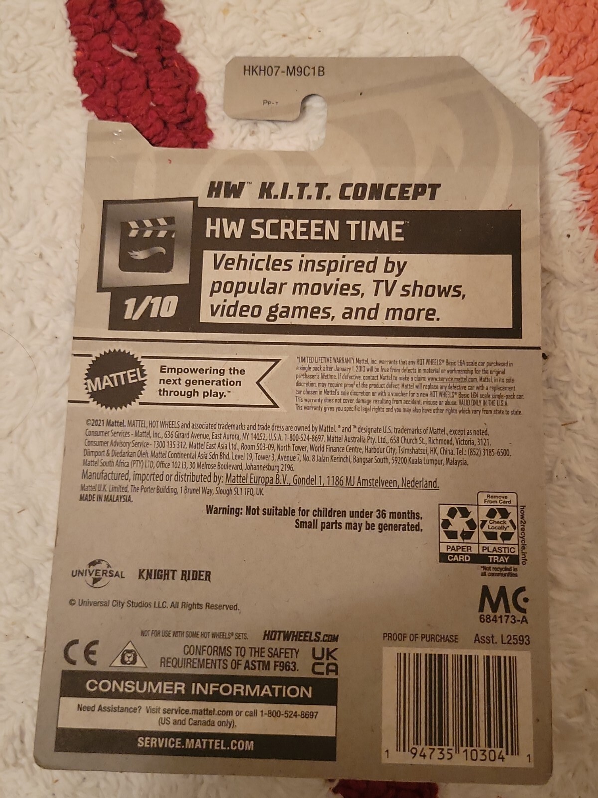 2022 Hot Wheels HW EXOTICS 4/10 HW K.I.T.T. Concept 185/250