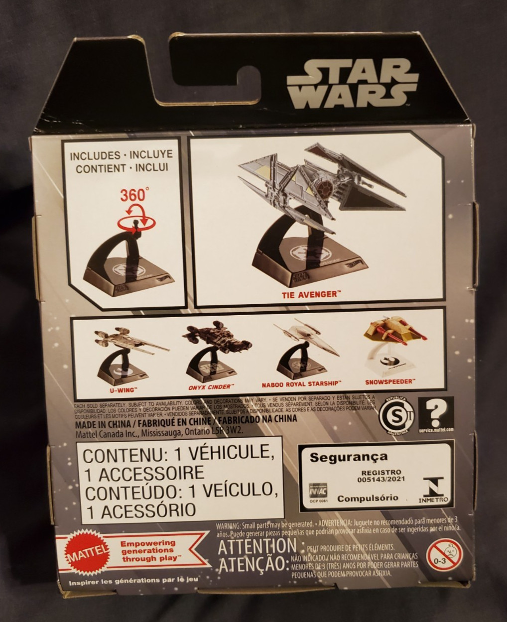 Hot Wheels Star Wars Starships Select TIE Avenger